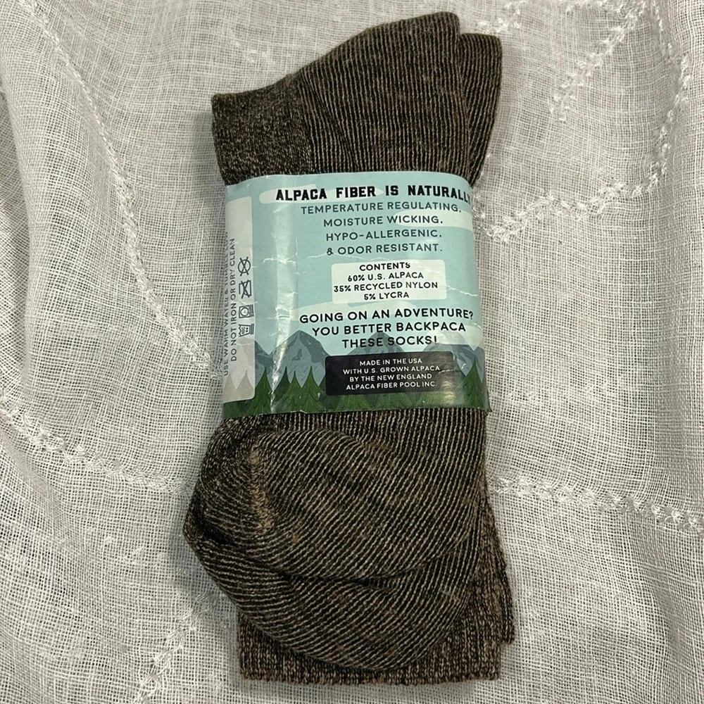 NWT Alpaca Socks made in USA stamped sz L